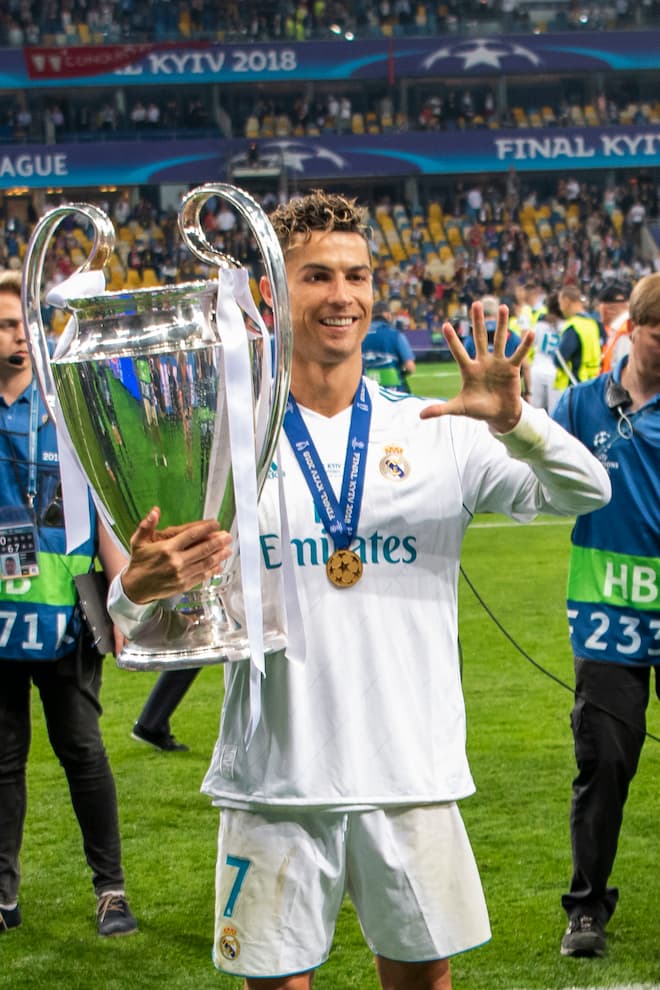Cristiano Ronaldo ha vinto 5 Champions!